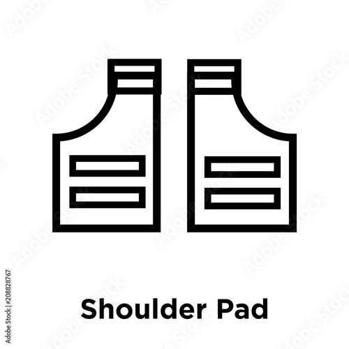 Shoulder Pad icon vector sign and symbol isolated on white background, Shoulder Pad logo concept, outline symbol, linear sign