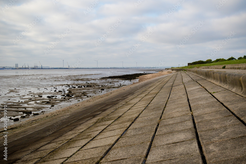 The sea front on the Isle of Grain