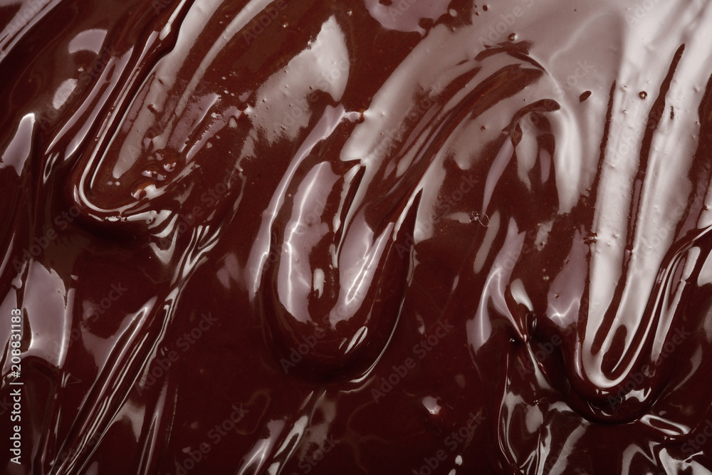 Melted chocolate swirl as a background closeup Melted chocolate swirl as a background closeup