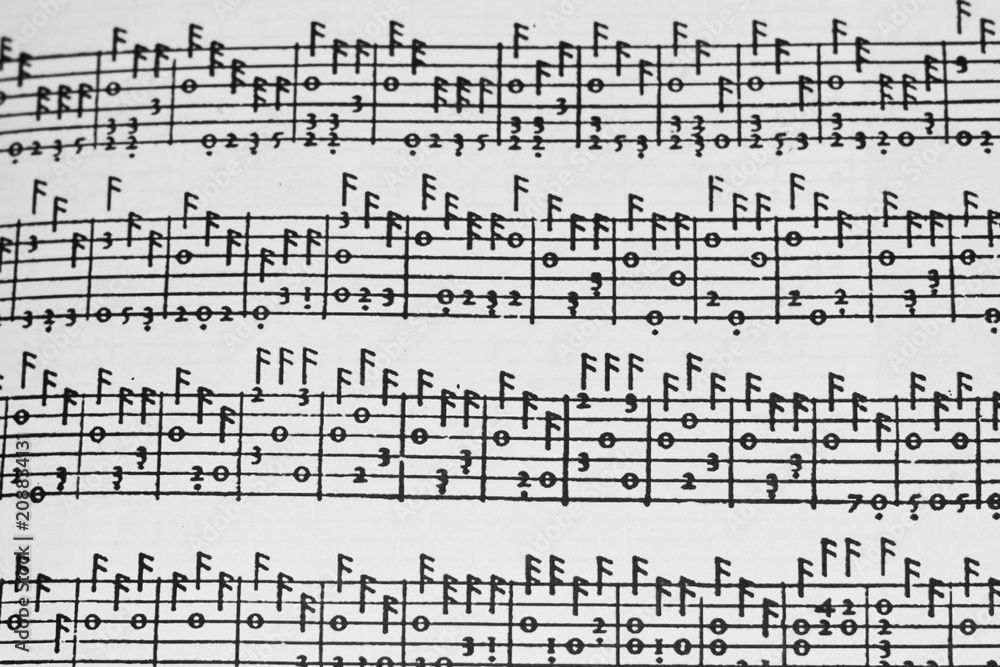 Fototapeta premium Renaissance lute tablature