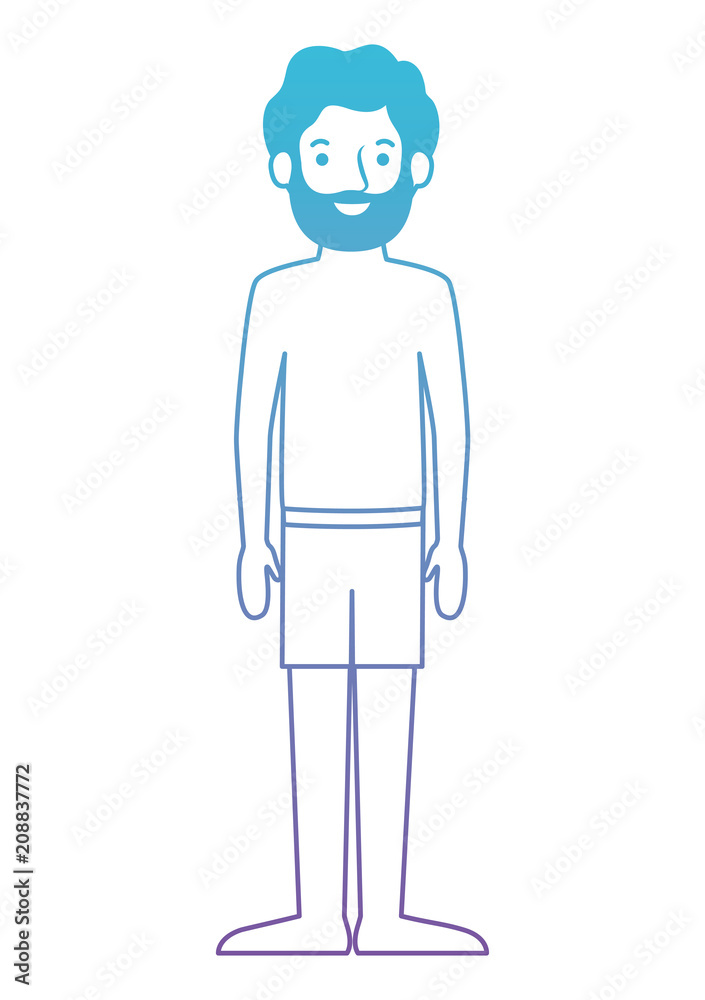 young man beard with swimsuit avatar character vector illustration design young man beard with swimsuit avatar character vector illustration design
