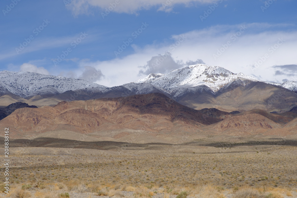 Snow capped mountains in Eastern California