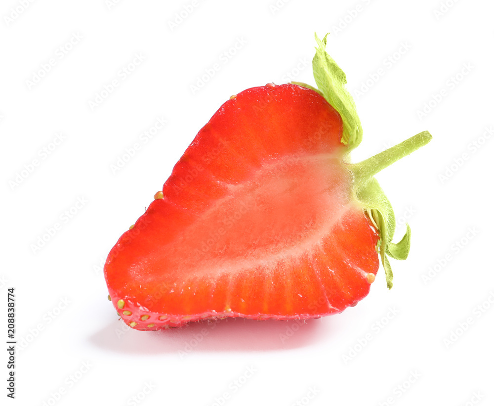 Fresh ripe red strawberry on white background Fresh ripe red strawberry on white background