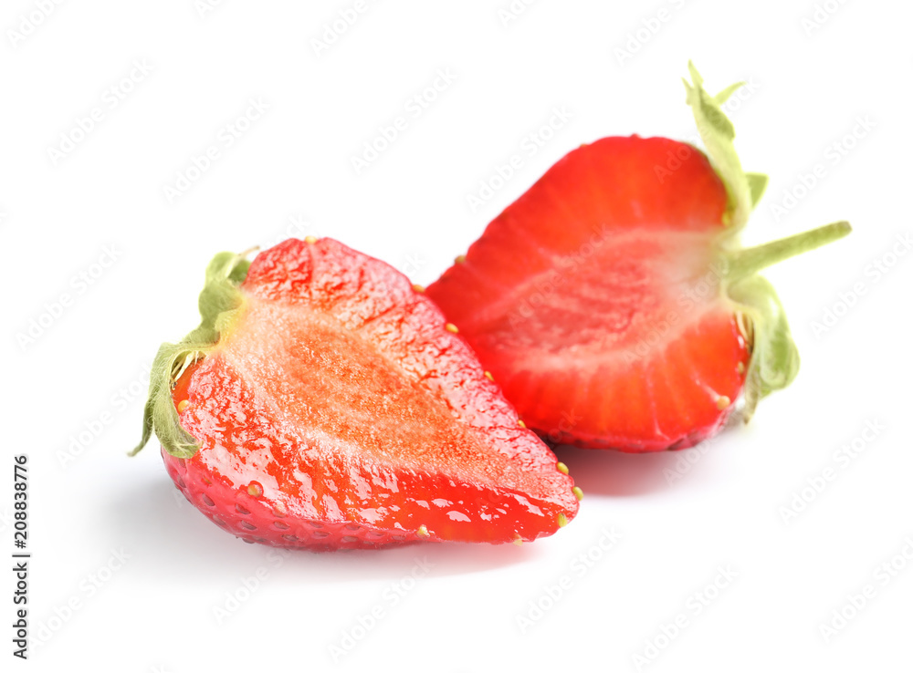 Fresh ripe red strawberry on white background Fresh ripe red strawberry on white background
