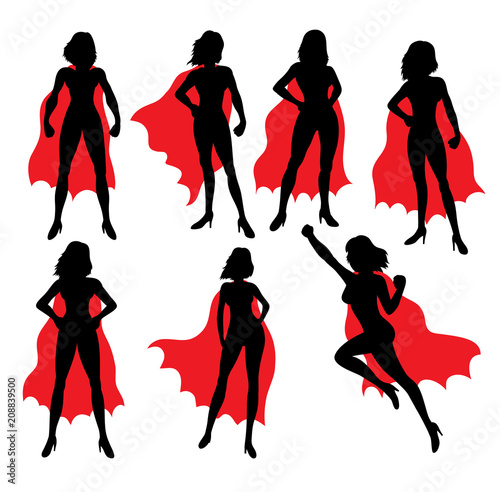 Super Lady Activity Silhouettes, art vector design
