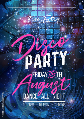 Disco party poster