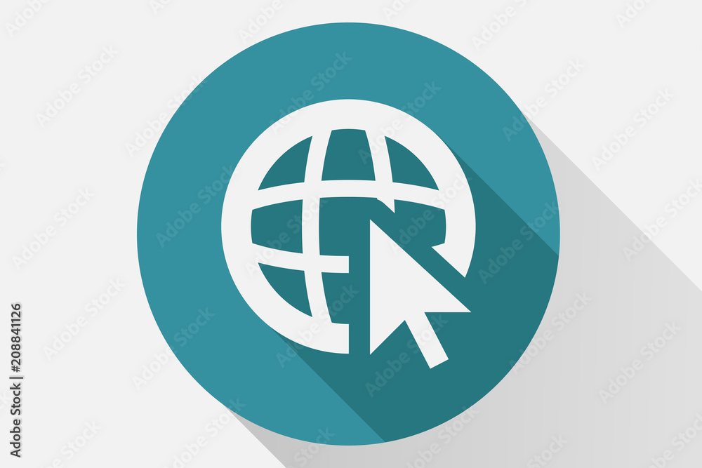 Icono azul de navegador de internet.