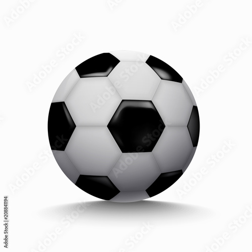 football soccer ball icon on white background.