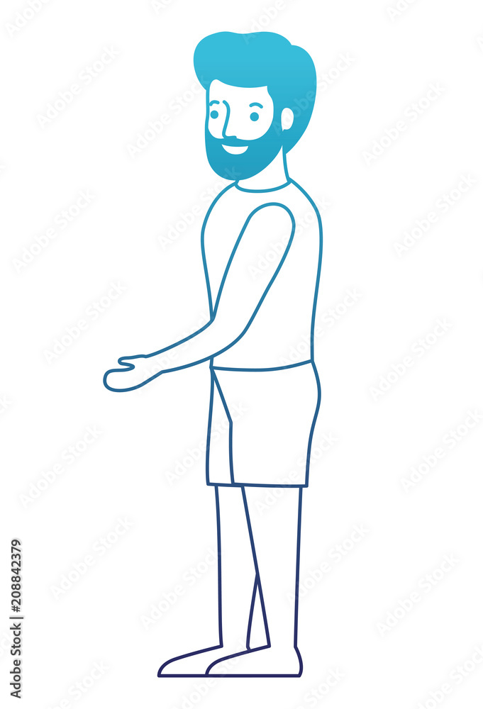 young man beard with swimsuit avatar character vector illustration design young man beard with swimsuit avatar character vector illustration design