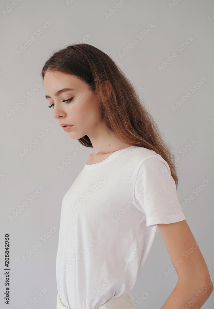 Studio fashion portrait of gorgeous teen girl Studio fashion portrait of gorgeous teen girl