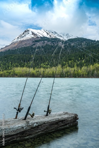 fishing rods upper trail lake moose pass alaska