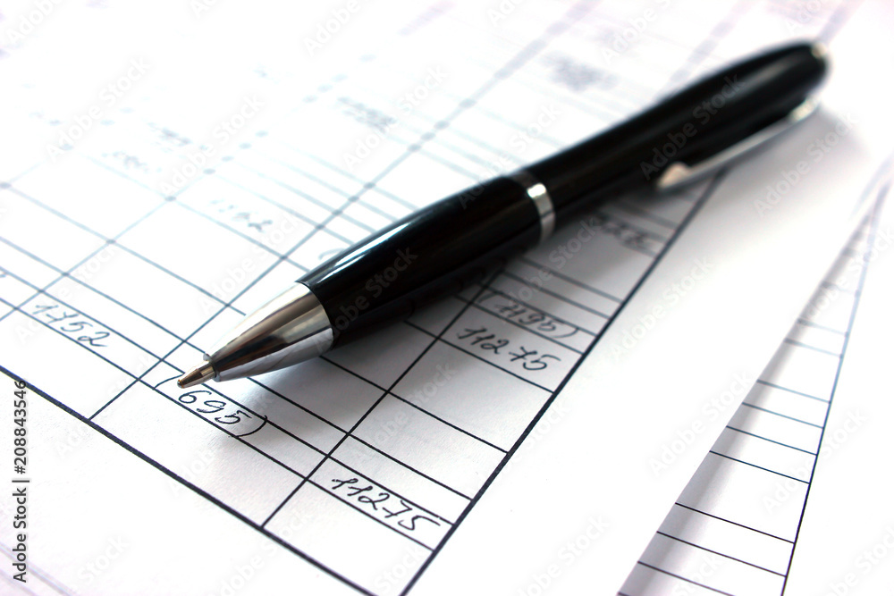 working environment on the table in the office, calculations Financial data, Number, Mathematics, Economics working environment on the table in the office, calculations Financial data, Number, Mathematics, Economics