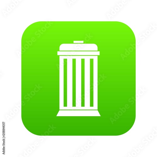 Trash can in simple style isolated on white background vector illustration