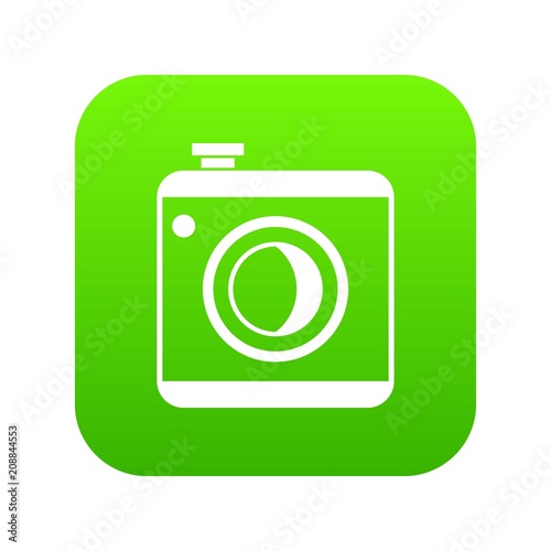 Vintage photo camera social network isolated on white background