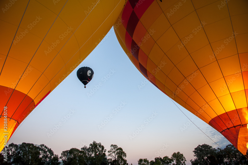 Obraz premium Hot air balloons at dawn