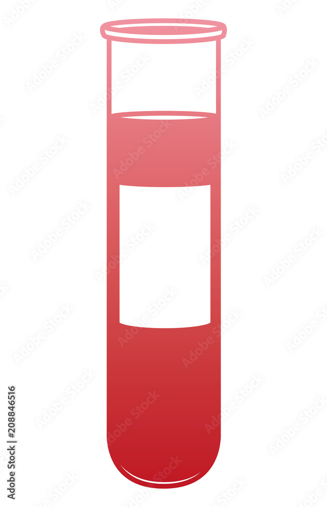 tube test with blood vector illustration design tube test with blood vector illustration design