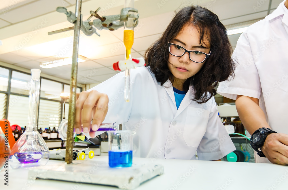 Women work in quality inspection laboratory Women work in quality inspection laboratory