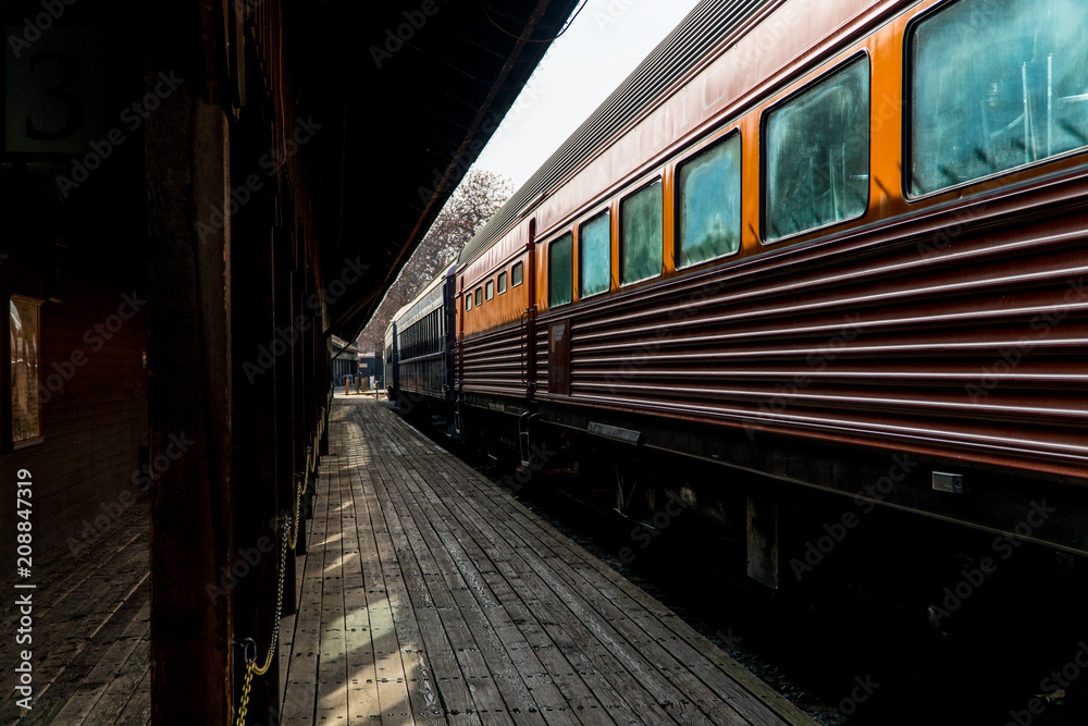 Naklejka premium Old Sacramento Train
