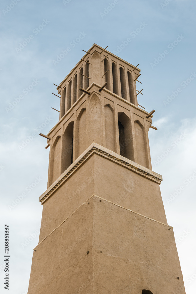old tower in the oldtown of yazd, iran old tower in the oldtown of yazd, iran