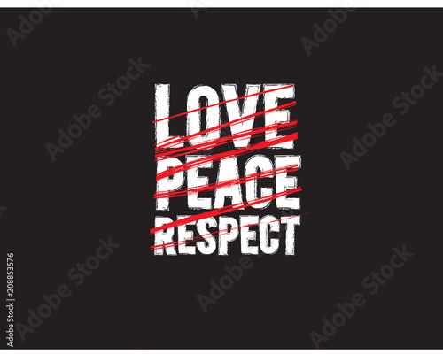 love peace respect logo icon