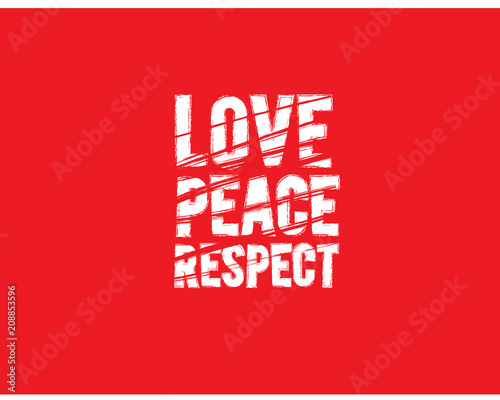 love peace respect logo icon