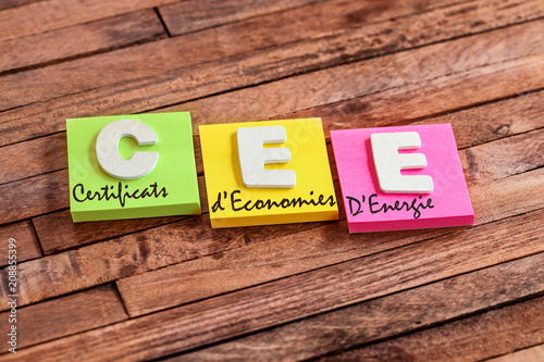 Schilderij op canvas post-it acronyme : CEE
