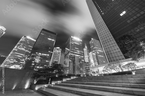 midtown of Hong Kong city at night