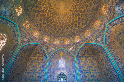 Sheikh Lotfollah Mosque is one of the architectural masterpieces of Iranian architecture that was built during the Safavid Empire. Property release is not needed for this public place. photo