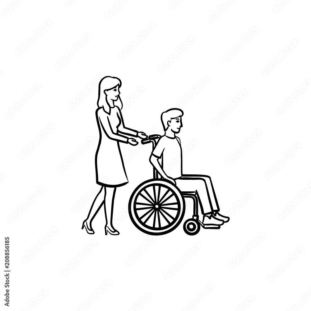 Share 185+ wheelchair sketch super hot