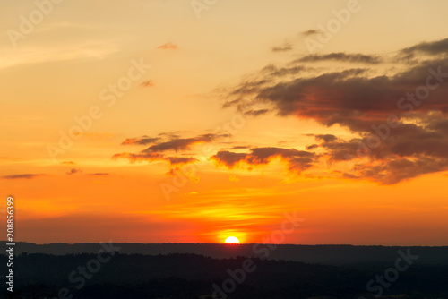 Fototapeta Naklejka Na Ścianę i Meble -  sunset at the mountains landscape in twilight time