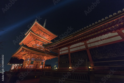 pagoda tower in Kiyomizu Temple in Kyoto  Japan