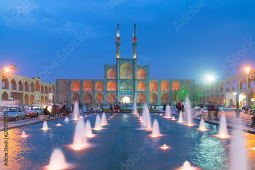 The Amir Chakhmaq Complex is a prominent structure in Yazd, Iran. It is a mosque located on a square of the same name. Property release is not needed for this public area. photo