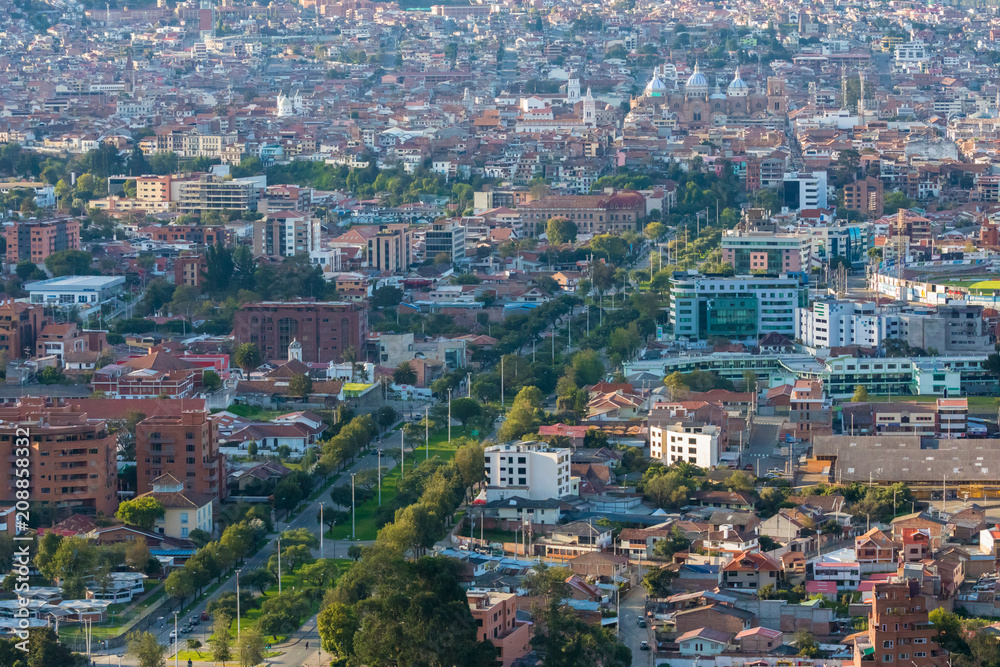Vincente Solano Avenue aerial view Cuenca
