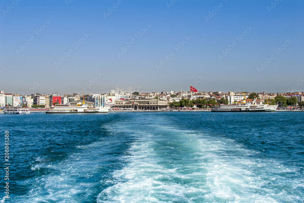 Istanbul, Turkey, 8 June 2018: Kadikoy port