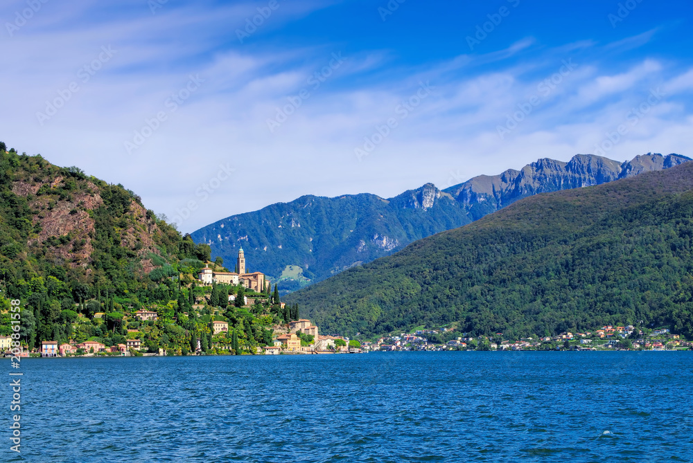 Morcote am Luganersee, Schweiz - Morcote on Lake Lugano