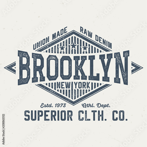 Brooklyn Superior Clothing Co - Vintage Tee Design For Printing