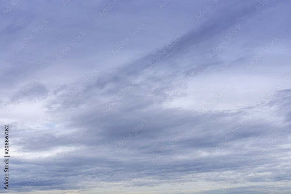 Dramatic natural blue abstract morning cloudy stormy background