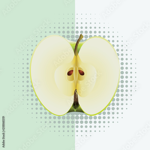 Apple half pop art