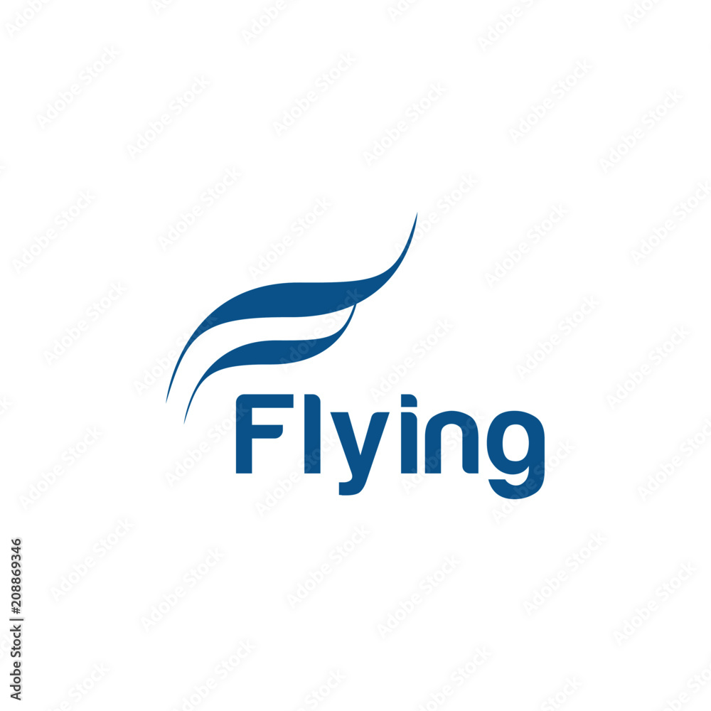 Letter F fly logo design