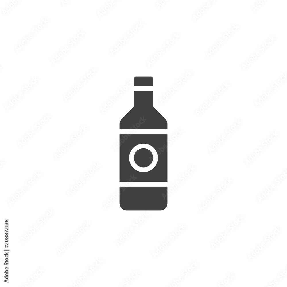 Wine bottle vector icon. filled flat sign for mobile concept and web design. simple solid icon. Symbol, logo illustration. Pixel perfect vector graphics Wine bottle vector icon. filled flat sign for mobile concept and web design. simple solid icon. Symbol, logo illustration. Pixel perfect vector graphics