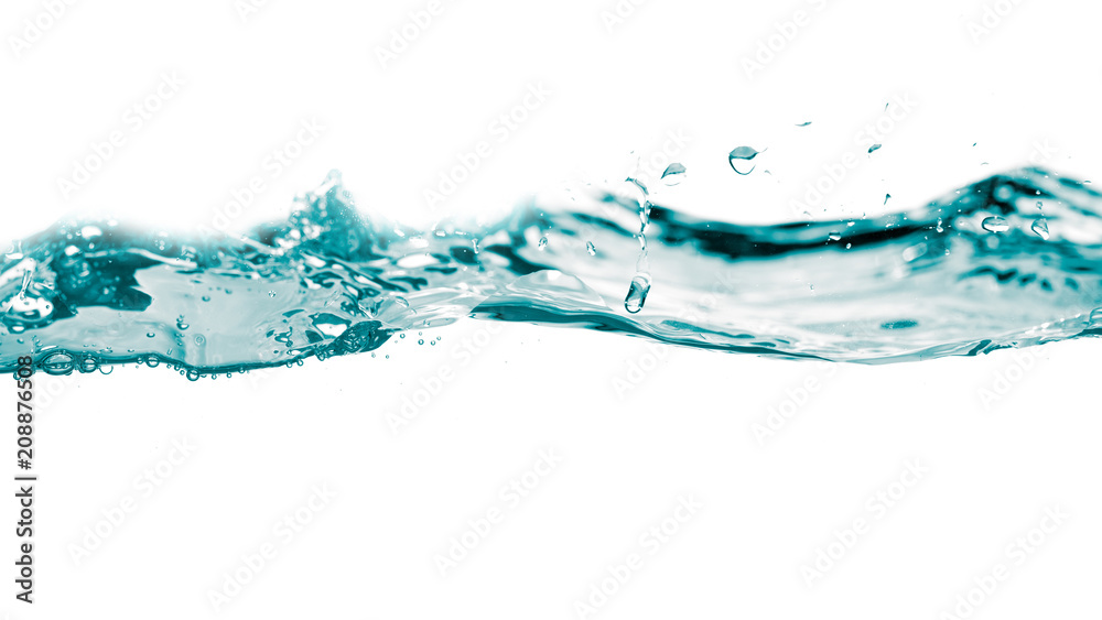 Water smooth wave in a wave isolated on white background Water smooth wave in a wave isolated on white background