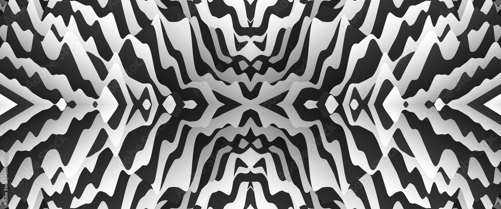Pattern with optical illusion. Black and white background. Vector illustration. Pattern with optical illusion. Black and white background. Vector illustration.