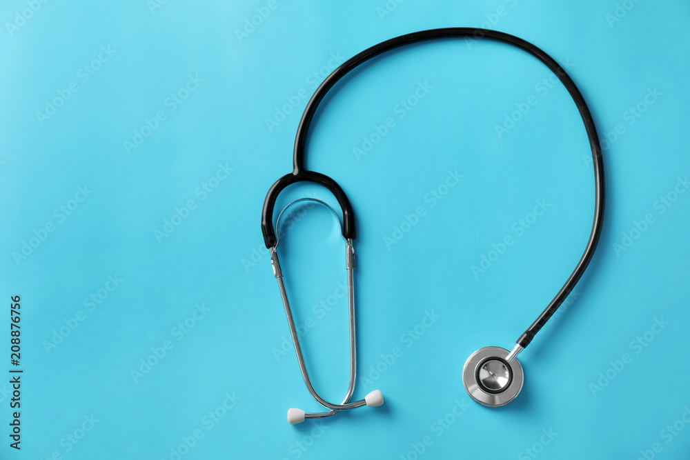 Stethoscope on color background. Health care concept Stethoscope on color background. Health care concept