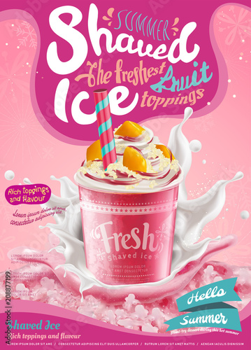 Strawberry ice shaved ads