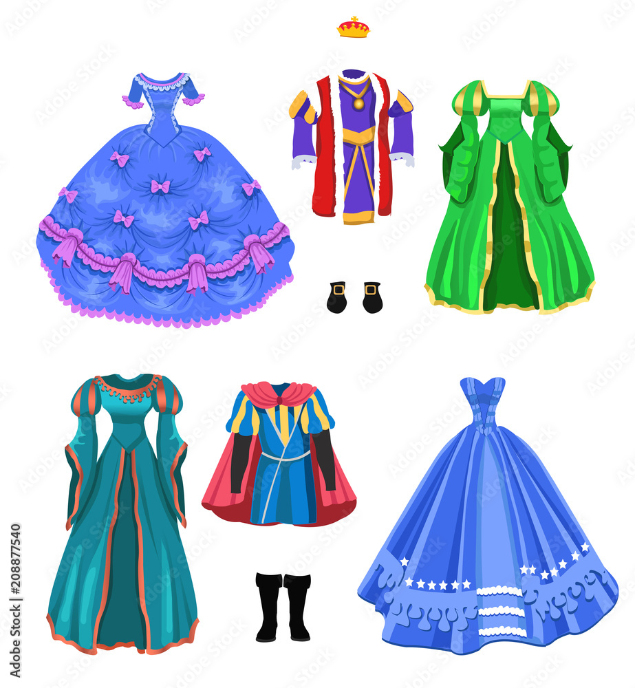 Vecteur Stock fairy tale characters costumes Adobe Stock