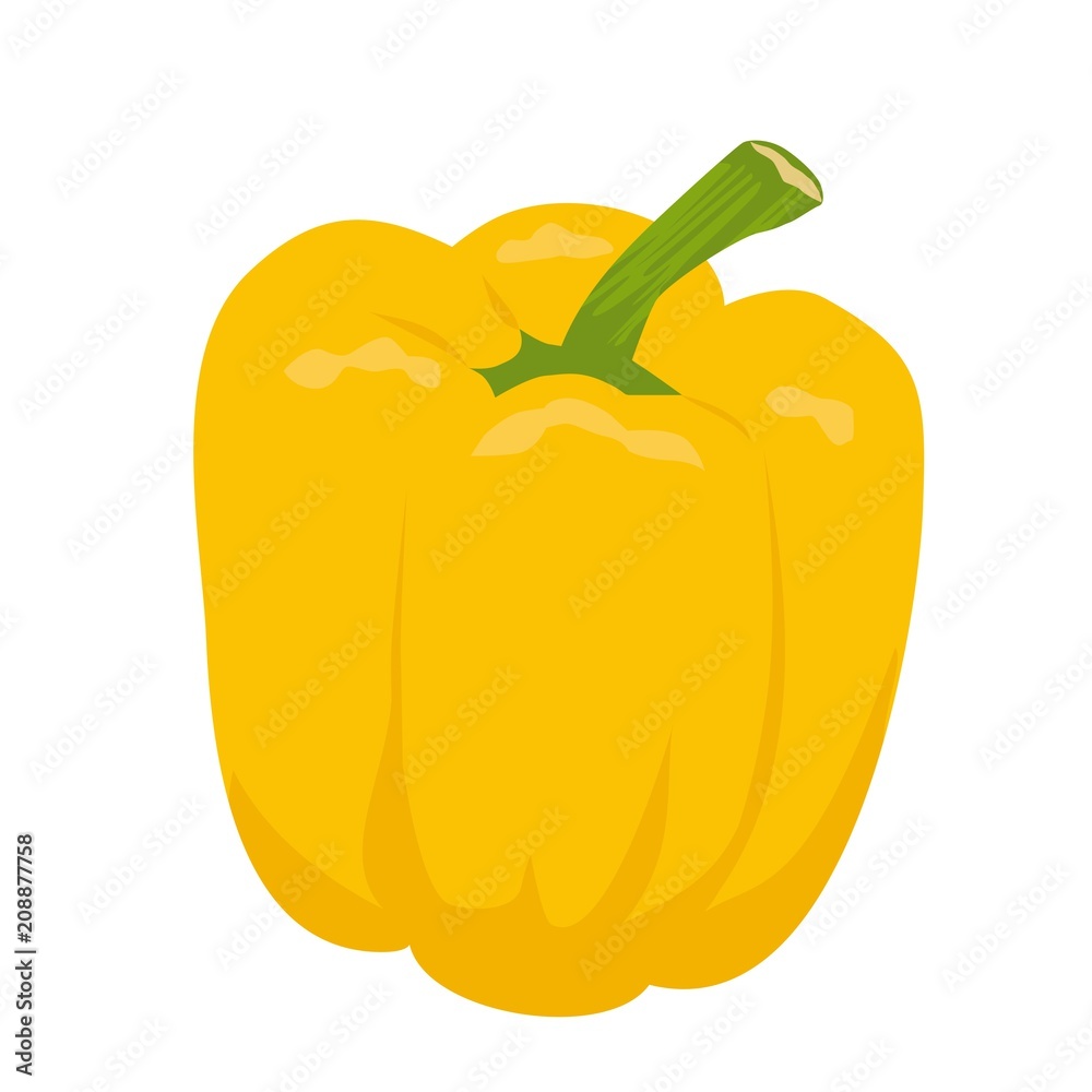 Vector illustration icon of a yellow pepper Vector illustration icon of a yellow pepper