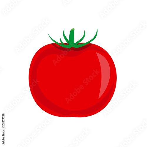 Vector illustration icon of a tomato