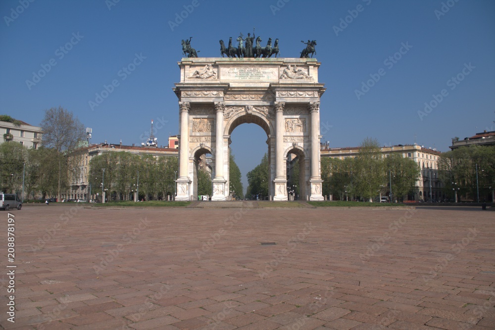 Obraz premium Italy,Milan,Arco della Pace,monument,city,view,tourism,architecture,arc