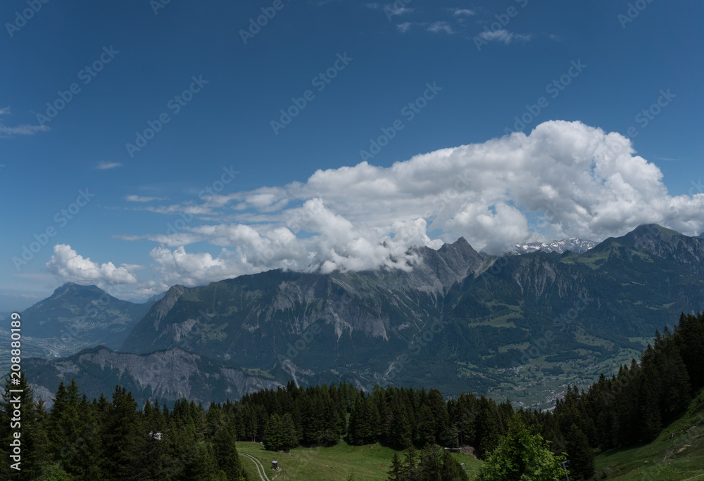 gorgeous mountain landscape with a fantastic view of the Swiss Alps