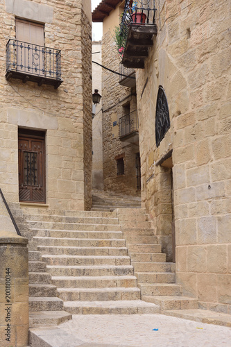 Fototapeta Naklejka Na Ścianę i Meble -  Streets and corners of the medieval village of Valderrobres, Mantarraya, Teruel province, Aragon, Spain